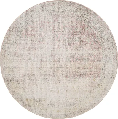 Immagine prodotto di Interiyou Tappeto lavabile Gent Beige/rosa ø 160 cm rotondo