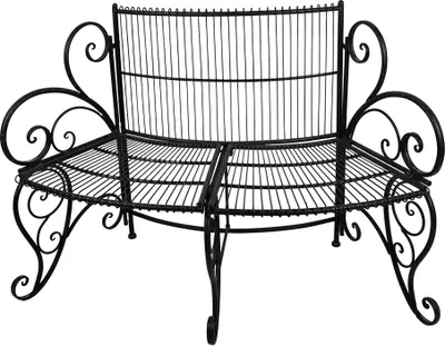 Obrázek produktu pro Zahradní lavice Clayre & Eef 134x54x92 cm, černý kov