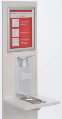Produktbild von Desinfektionsspender Wood plus Melamin weiß
