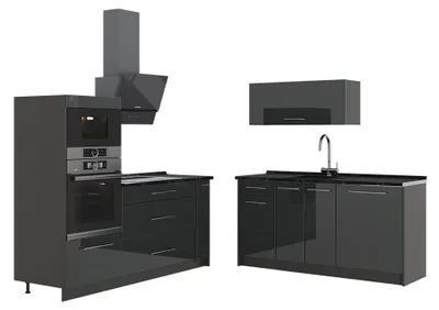 Imagen del producto de Cocina Vicco Fame-Line Antracita alto brillo/Antracita 340 cm, ET Antracita, Model 63657