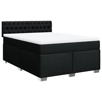Produktbild von Boxspringbett mit Matratze Schwarz 160x200 cm Stoff