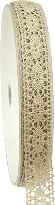 Produktbild von Spitzenband Dekoband Schmuckband 18mm Beige 20m Textilband Vintage Look