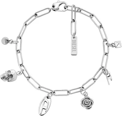 Produktbild von Armbanden   Mit Anhängern Charms Diesel Silber   Kollektion Chain - mann