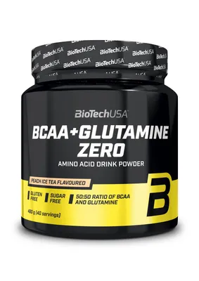 Image de BCAA - Biotech USA - BCAA + glutamine zero (480g) - Saveur Ice Tea Pêche