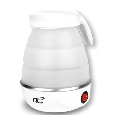 Zdjęcie produktu dla Mini Czajnik Turystyczny Składany Elektryczny Silikonowy Biały 220-240V/50Hz 0.6L Ltc