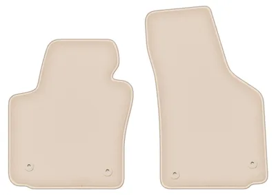Produktbild von DURBAN Beige Velours-Fußmatten vorne für Seat Leon II Schrägheck (2005-2012)