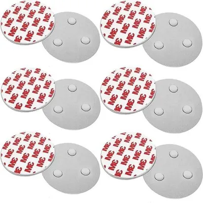 Zdjęcie produktu dla 12 sztuk czujników dymu z uchwytem magnetycznym i systemem montażu samoprzylepnego – bezpieczny montaż bez wiercenia i śrub – do średnicy 70 mm.