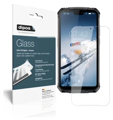 Produktbild von 2x Schutzfolie für Doogee S88 Pro - Anti-Shock 9H Folie dipos Glass Kunststoffglas
