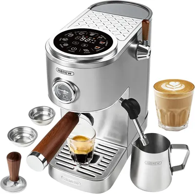 Espressomaschine mit LED-Display, 58 mm Siebträger, 20 bar