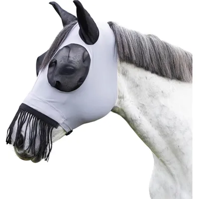 Obrázek produktu pro Maska proti mouchám BUSSE Twin Fit Flexi Fringed Fly Protection Grey VB