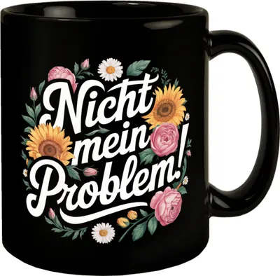 Produktbild von Nicht mein Problem Blumensprache Tasse