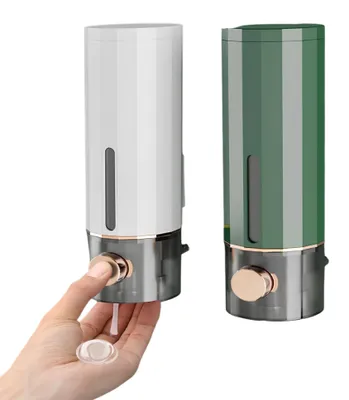 Produktbild von Wandmontage, 2er-Set Seifenspender ohne Bohren, 450 ml, Spender