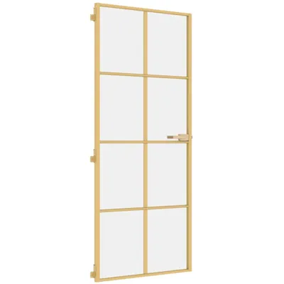 Produktbild von Innentür Schlank Golden 83x201,5 cm Hartglas und Aluminium