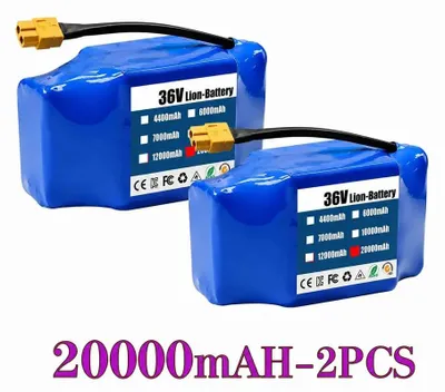 Zdjęcie produktu dla Akumulator do hoverboarda - 36V Li-Ion 10S2P - 20000 mAh - Samobalansujący się skuter - zestaw 2 sztuki