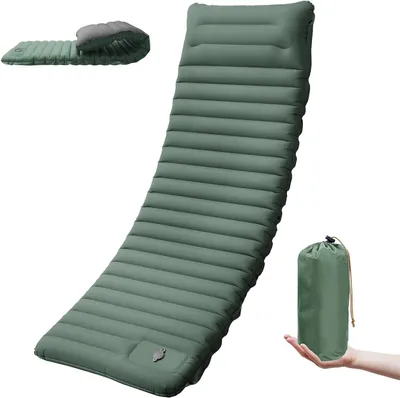 Produktbild von STUNQ® Extra Dicke 4-Zoll Camping Schlafmatte Outdoor Selbstaufblasend Spliceable Wandern Angeln Isomatte