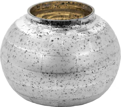 Produktbild von Clayre & Eef Teelichthalter Ø 11x8 cm Silberfarbig Glas