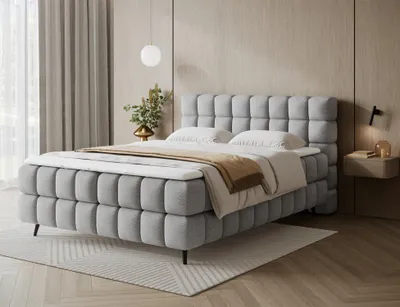 Obrázek produktu pro Manželská postel 180x200 SARVIRO - světle šedá