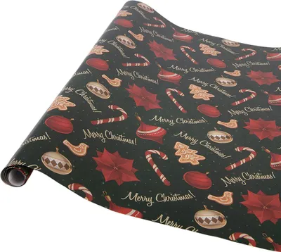 Produktbild von Clayre & Eef Geschenkpapier 3 Rollen 50x75 cm Grün Papier
