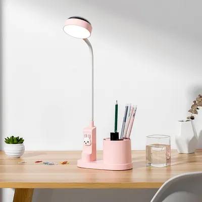 Produktbild von Schreibtischlampe für Kinder & Büro, LED Tischlampe mit Stifthalter, biegbarer Lampenarm, Dimmbare Tischlampe 2–5 Stunden