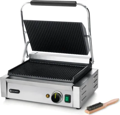 Obrázok produktu pre Kontaktný gril Panini s drážkami hore a dole, dĺžka: 430 mm, šírka: 370 mm