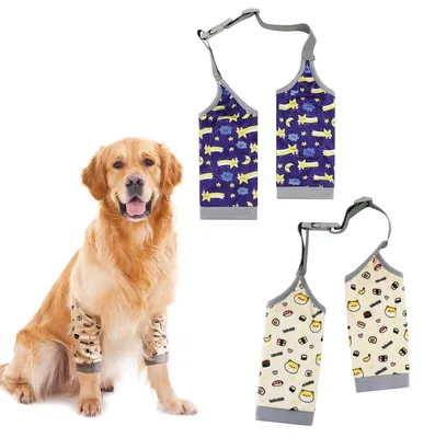 Imagen del producto de Protectores para patas de perro, resistentes a la suciedad, paquete de 2 unidades, para perros de tamaño mediano y grande, ideales para después de cirugías
