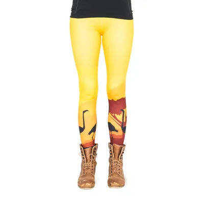 Produktbild von cosey - Flamingo Line -Leggins (Einheitsgröße) - Design Flamingo Sonnenuntergang