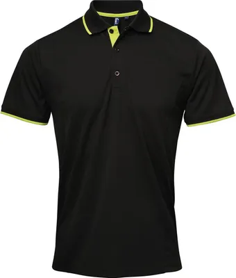 Obrázok produktu pre Premier - Pánske polo tričko, Coolchecker LT5319 (XL) (čierna/limetková)
