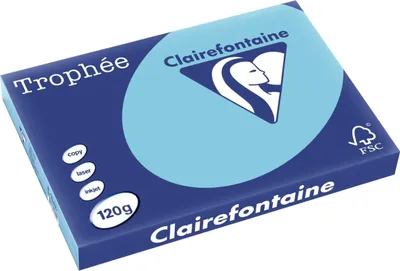 Produktbild von Clairefontaine Trophée 1342C blau 120g/m² DIN-A3 - 250 Blatt