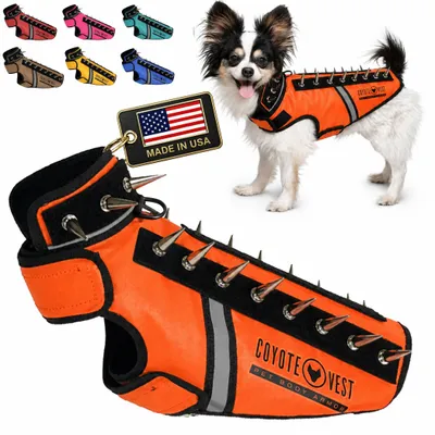 Obrázek produktu pro CoyoteVest SpikeVest, reflexní obojek/postroj pro psy s ostny, určený k