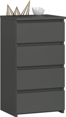 Kommode AKORD CL4 Graphitgrau 40 cm 4 Schubladen B40 x H74 x T35 cm