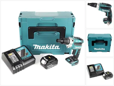 Produktbild von Makita DFS 251 RT1J 18 V Li-Ion Trockenbauschrauber Brushless im Makpac mit 1x BL1850 B 5,0 Ah Akku und DC18RC Ladegerät