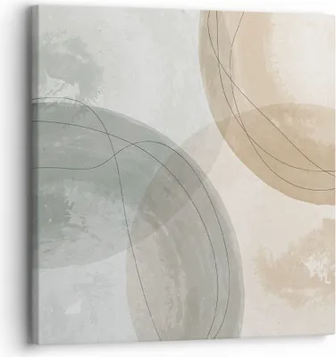 Produktbild von Bild auf Leinwand - Leinwandbild - Einteilig - Aquarell Räder Pastell - 30x30cm - Wand Bild - Wanddeko - Wandbilder - Leinwanddruck - Bilder - Wanddekoration - Leinwand bilder - AC30x30-4842