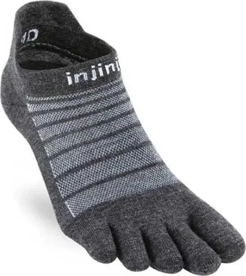 Obrázok produktu pre injinji Injinji Uni Run – ľahké ponožky bez viditeľného lemu z vlny, farba slate, veľkosti 40,5–44