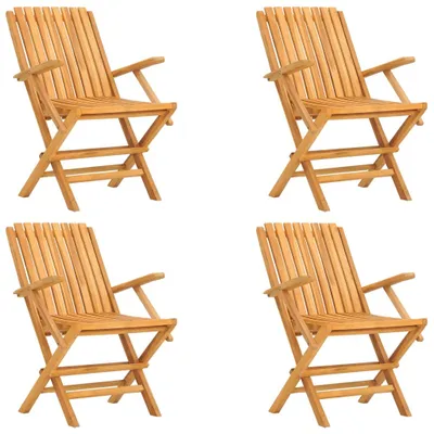 Produktbild von Gartenstühle 4 Stk. Klappbar 61x67x90 cm Massivholz Teak