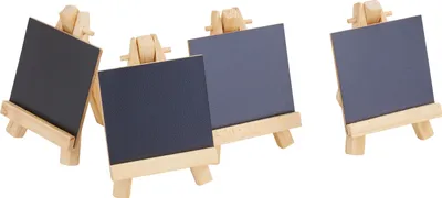 Produktbild von VBS Mini-Staffelei mit Kreidetafel, 4 Stück