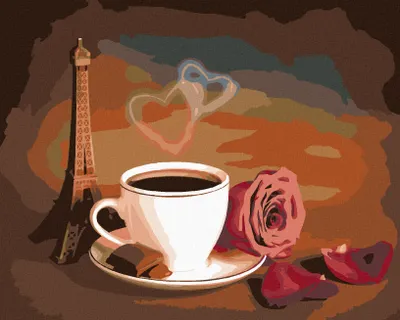 Produktbild von Zuty - Malen nach Zahlen - KAFFEE, SCHOKOLADE UND DER EIFFELTURM, 40x50 cm, mit Keilrahmen (bereits gespannt)