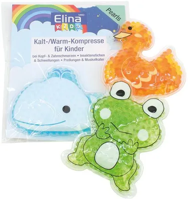 Produktbild von ELINA Kompresse Gelperlen Kids kalt/warm 3fach sortiert