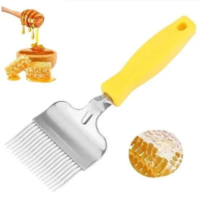 Immagine prodotto di Protezione anti-pungitura in acciaio inossidabile per l'apicoltura - Giallo/argento - Rimuove efficacemente la schiuma delle api