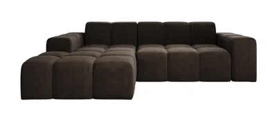 Produktbild von Sofa ohne Schlaffuktion, Ecksofa L-Form Veloursstoff, Links Sofa, Braun Fogo