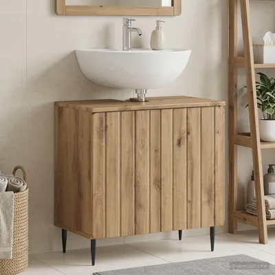 Obrázok produktu pre Maison Exclusive – Skrinka pod umývadlo ZWOLLE, Imitácia dreva Artisan, 59,5 x 31,5 x 59 cm