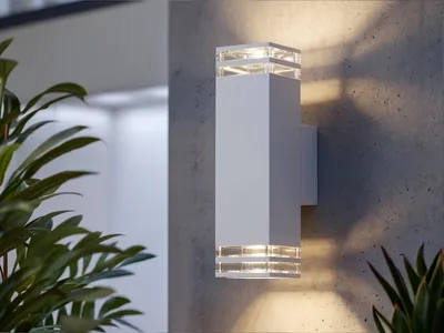 Produktbild von LED Wandlampe für Außen & Innen Up and Down Fassadenbeleuchtung Treppenhaus 27cm