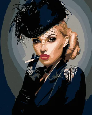 Produktbild von Zuty - Malen nach Zahlen - FRAU IN SCHWARZ, 40x50 cm, ohne Keilrahmen