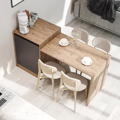 Produktbild von Roomart MILANO Kücheninsel 160 cm breit, Anthrazit-Eiche
