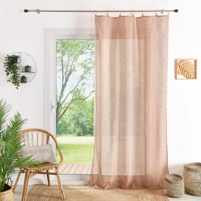 Voile Vorhang 140x240 cm, ockergelb, 100% Polyester, blickdicht