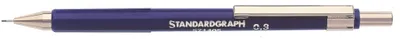 Produktbild von Standardgraph Feinminenstift blau 0,9 mm, Metallclip + Radiergrummi