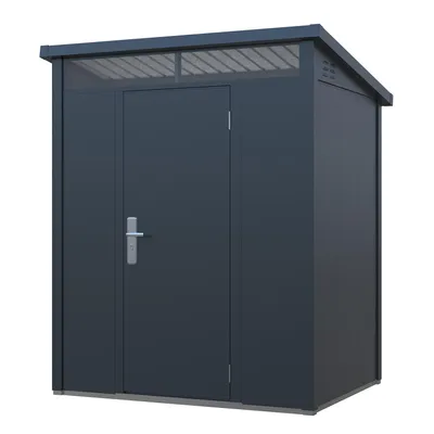 Produktbild von 4iQ Gerätehaus Premium 182x148x211 cm Geräteschuppen Dachfenster Anthrazit