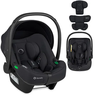 Produktbild von Lionelo ASTRID I-SIZE Babyschale ab Geburt, bis 87 cm, ab1 kg bis 16 kg, Sehr stabiler Träger, Höhenverstellung - Black Onyx