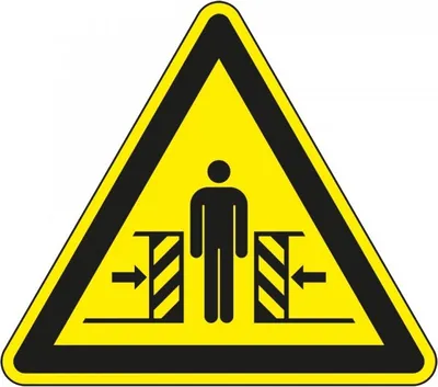 Produktbild von Dreifke® Aufkleber I Warnschild Warnung vor Quetschgefahr, Folie, selbstklebe...