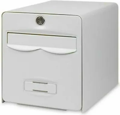 Image de Boîte aux lettres Balthazar en acier galvanisé - 2 portes - blanc