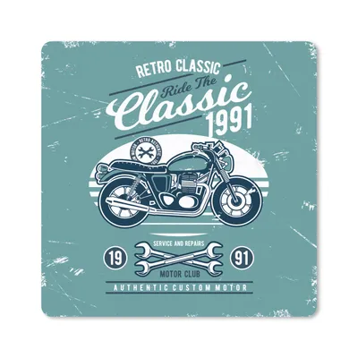 Produktbild von MuchoWow® Mauspad Mousepad Motorrad - Werkzeuge - Retro 20x20 cm - Mousepads - Maus Mat - Pad - Mausunterlage - Desk Mat - Bureauartikeln